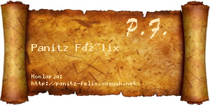 Panitz Félix névjegykártya
